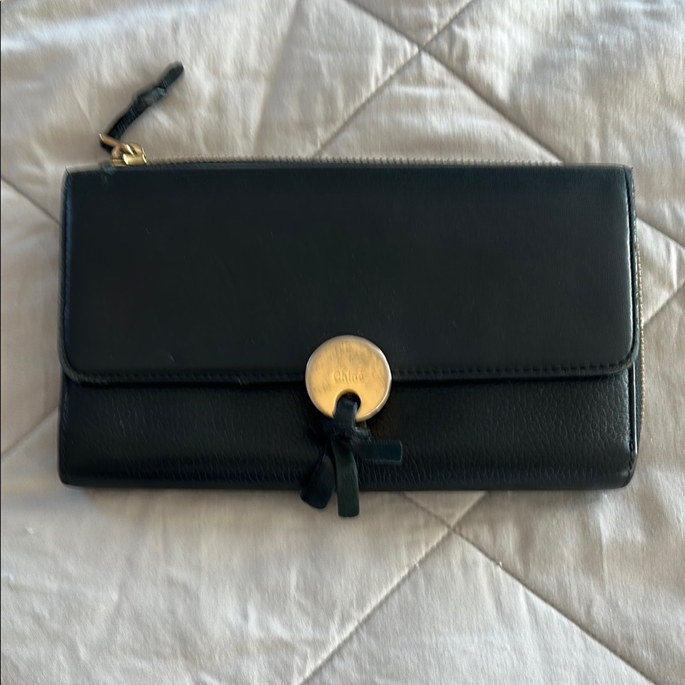 Chloe Black Leather Wallet